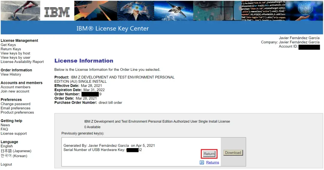 IBM ZD&T PE - Renew USB Token License – screenshot 5