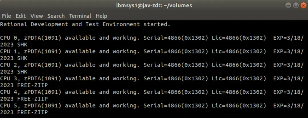 zCX - Create and Delete Instance – screenshot 2