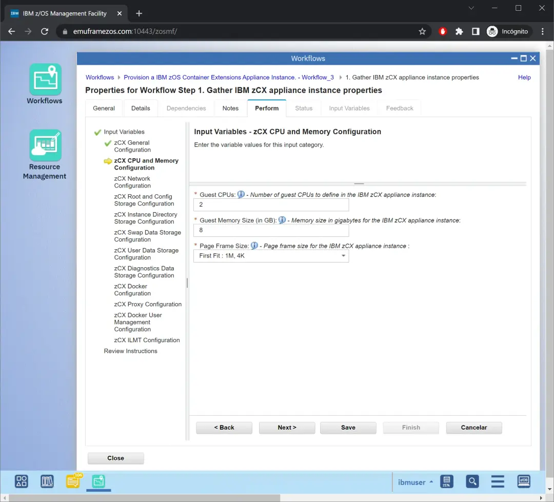 zCX - Create and Delete Instance – screenshot 17