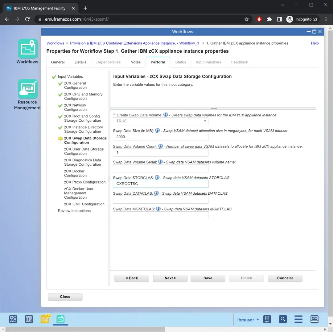 zCX - Create and Delete Instance – screenshot 21