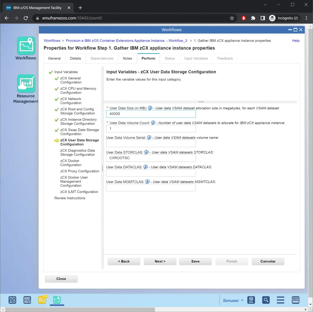 zCX - Create and Delete Instance – screenshot 22