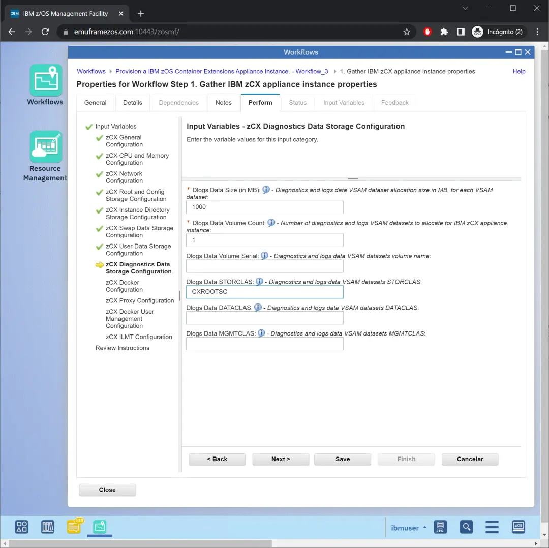 zCX - Create and Delete Instance – screenshot 23