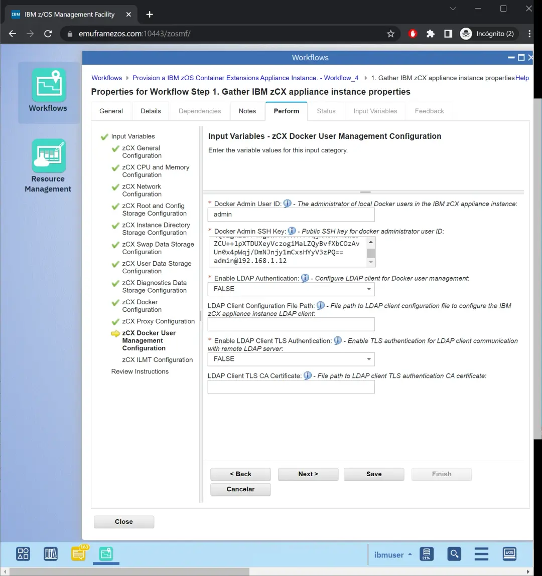zCX - Create and Delete Instance – screenshot 27
