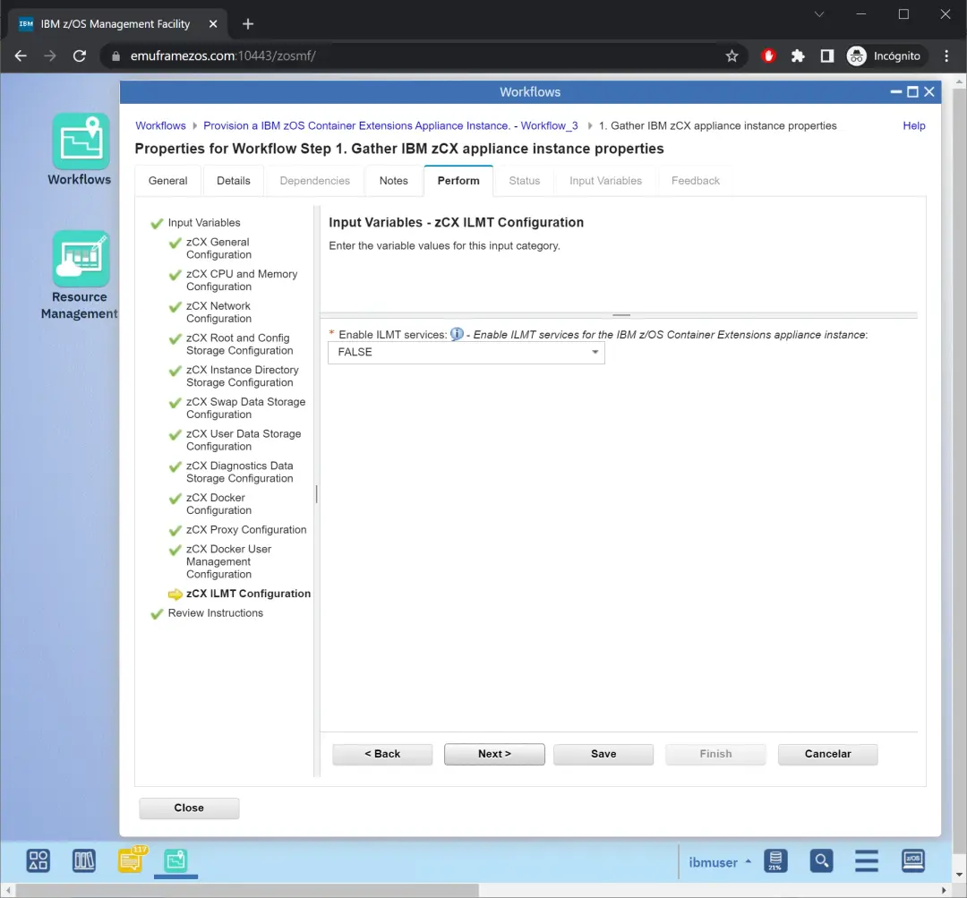 zCX - Create and Delete Instance – screenshot 28