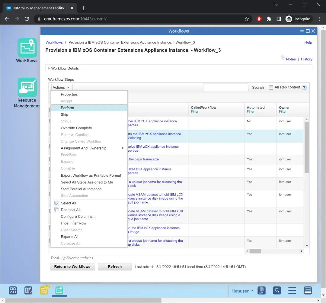 zCX - Create and Delete Instance – screenshot 31