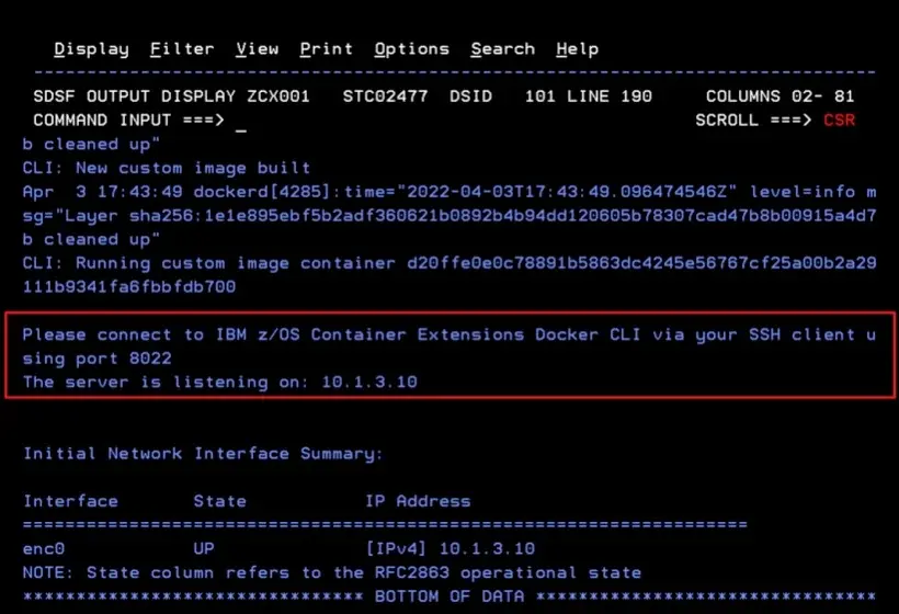 zCX - Create and Delete Instance – screenshot 38