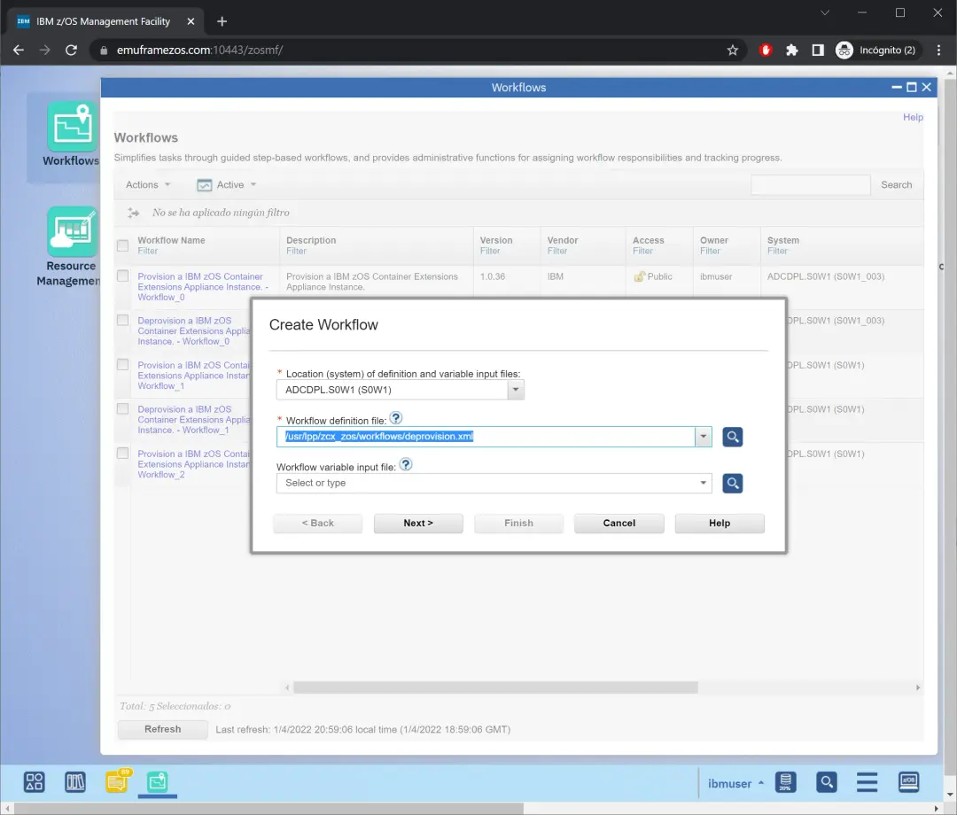 zCX - Create and Delete Instance – screenshot 44
