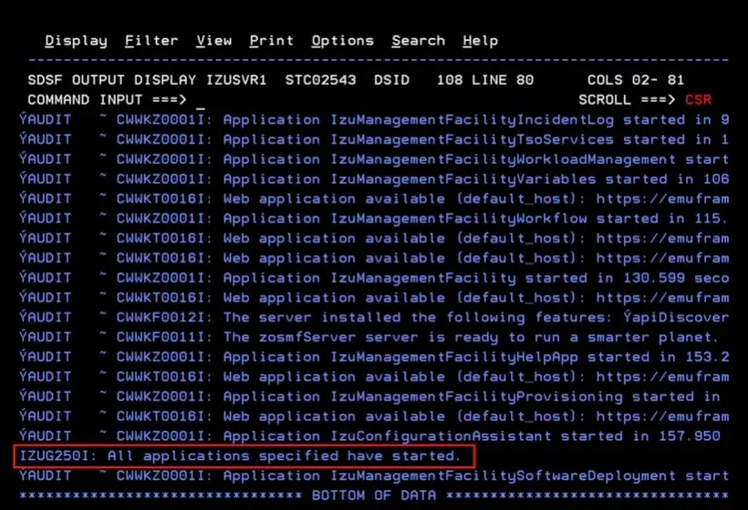z/OSMF - Fix Error CWWKE0701E – screenshot 23