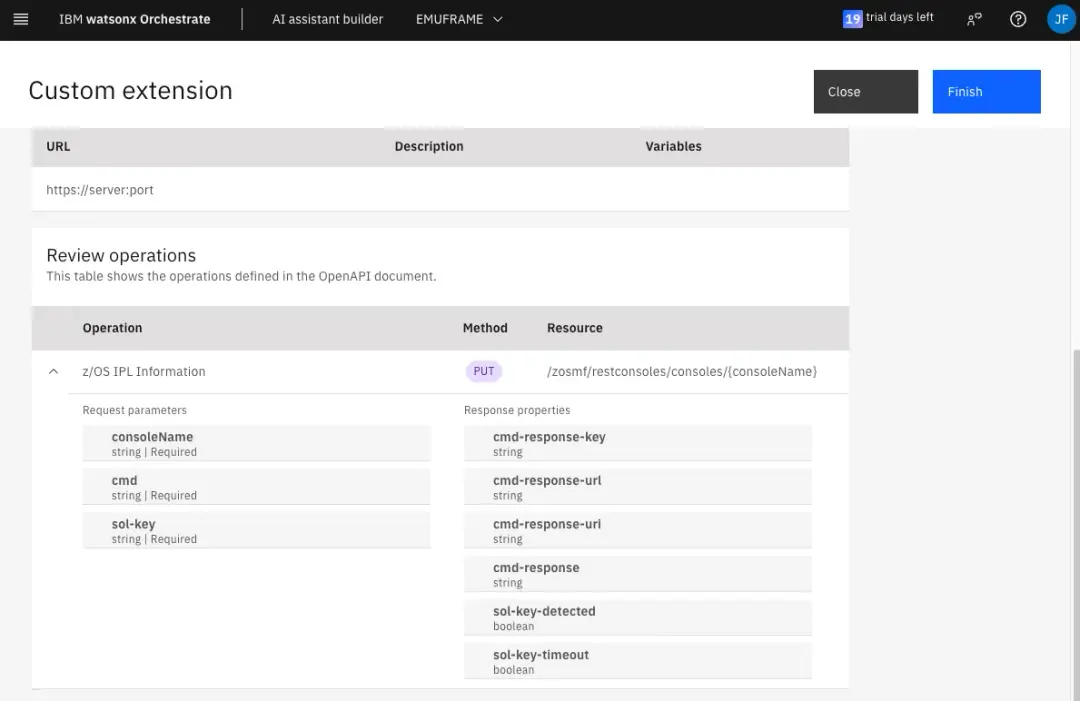 IBM watsonx Orchestrate - Connect AI Assistant with z/OS – screenshot 19