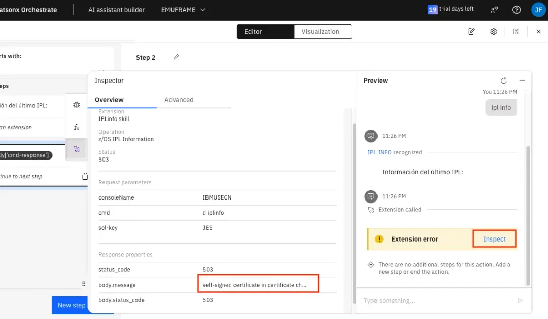 IBM watsonx Orchestrate - Connect AI Assistant with z/OS – screenshot 44