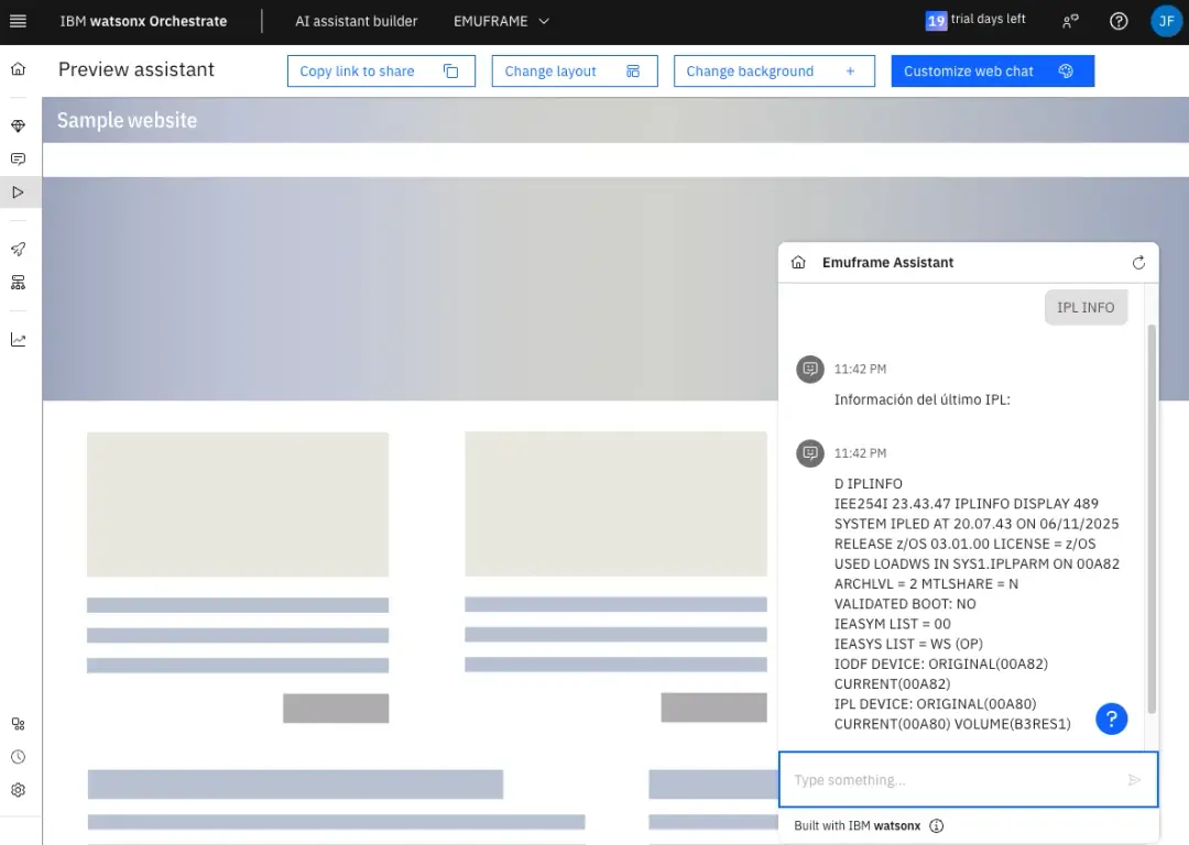 IBM watsonx Orchestrate - Connect AI Assistant with z/OS – screenshot 49