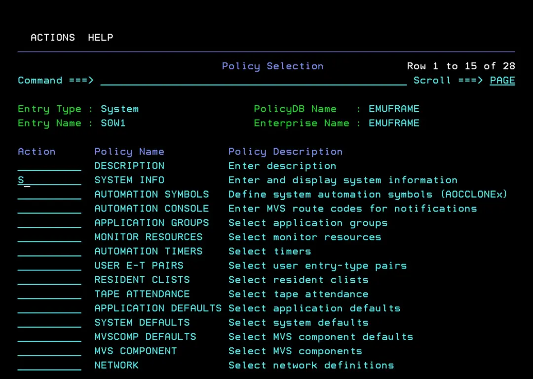 System Automation 4.3 - Automation Policies – screenshot 38