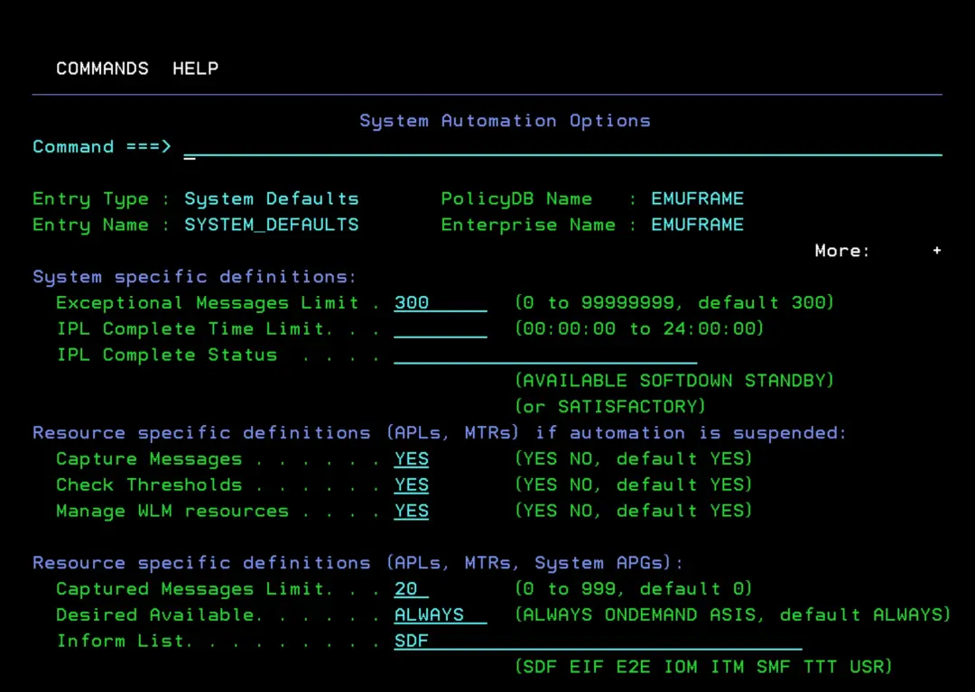 System Automation 4.3 - Automation Policies – screenshot 78
